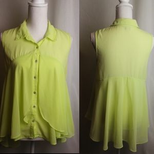 Flowing Semi Sheer Blouse